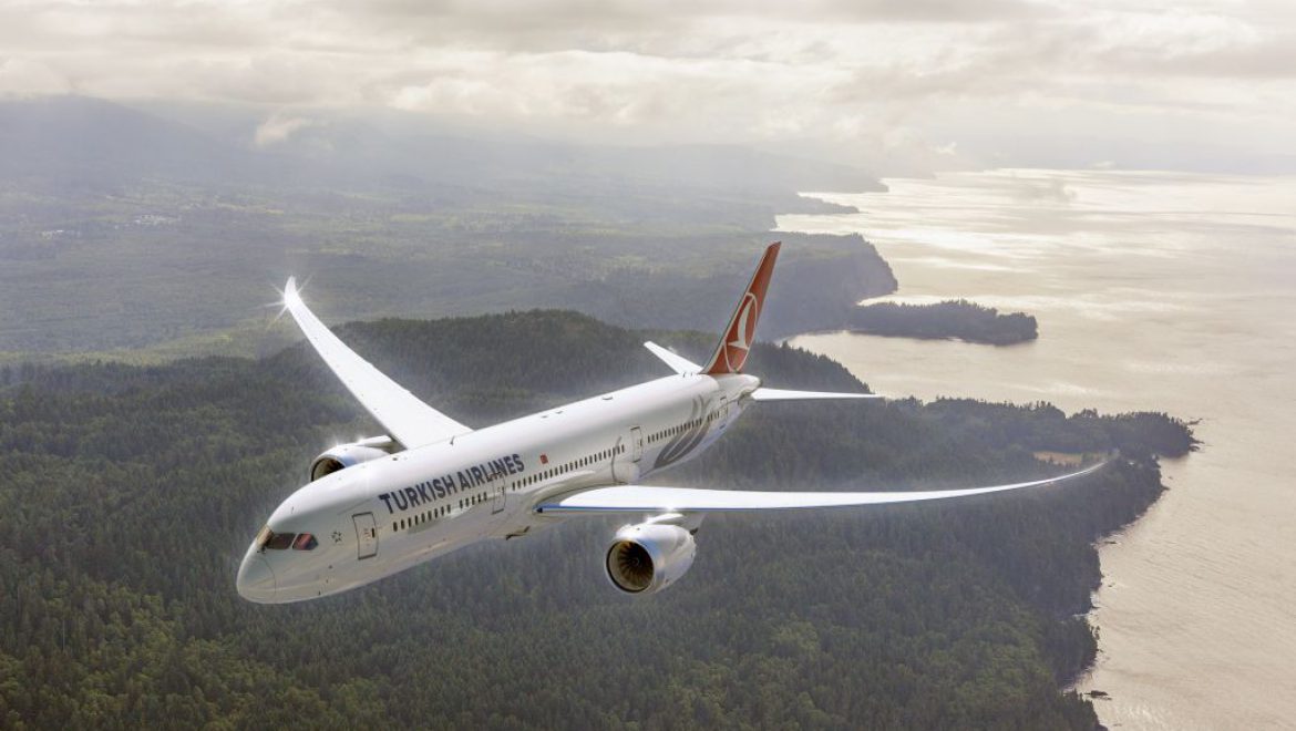 Flugzeug von Turkish Airlines. . Foto von Yah Turkish Airlines wird 2021 44,8 Millionen Passagiere fliegen