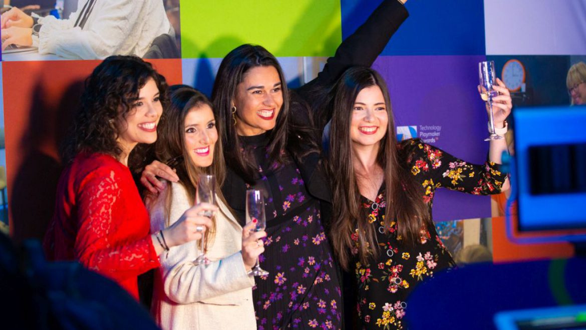 משתתפות בטקס של השנה שעברה. לנשים יש כל כך הרבה להציע לתעשייה. צילום booking.com נפתחה ההרשמה לפרסי ה-Technology Playmaker לנשים ל-2020