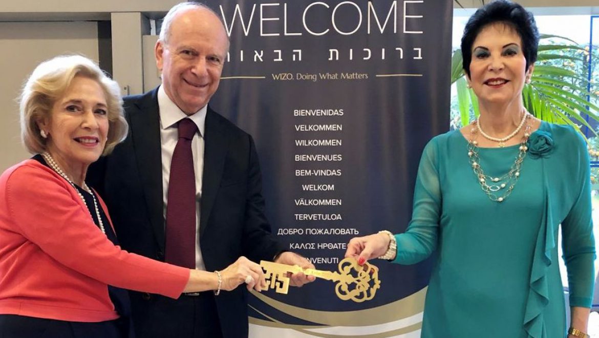 רוני פורטיס, מנכ מפתח עיר מוזהב לראשי ויצ”ו לרגל פתיחת ועידתה העולמית בישראל