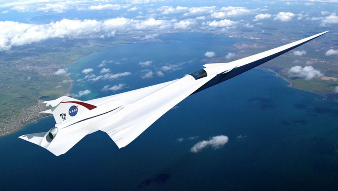מטוס X-59, שהוא אב הטיפוס של המטוס המסחרי בעל הטכנולוגיה העל-קולית השקטה QueSST.. צילום לוקהיד מרטין לוקהיד מרטין החלה בהרכבת מטוס על קולי מסחרי שקט