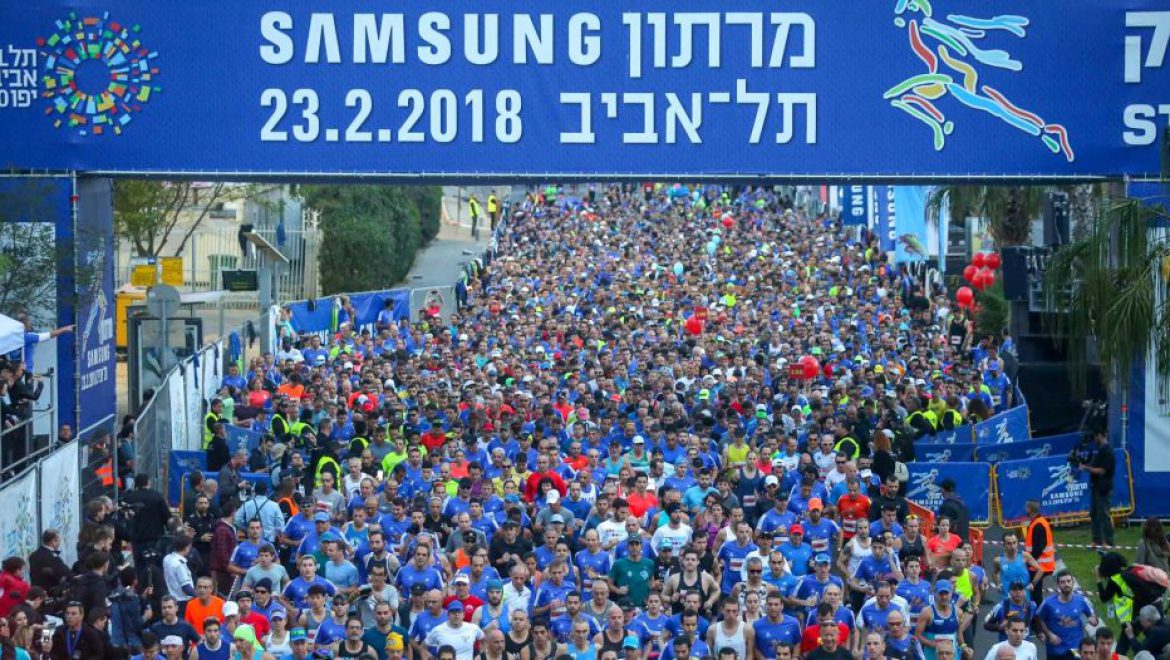 מראה כללי ממרתון סמסונג תל-אביב-יפו 2018. צילום רונן טופלברג רצים לתל אביב: כ-2,500 רצים מחו”ל ישתתפו במרתון ה-11