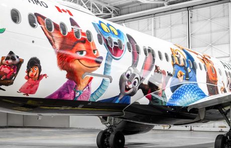 אייר קנדה מציגה מטוס בעיצוב “זוטרופוליס 2” של דיסני