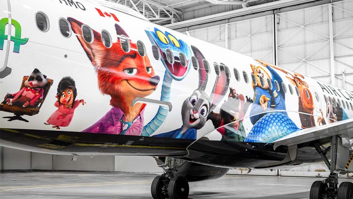 אייר קנדה מציגה מטוס בעיצוב “זוטרופוליס 2” של דיסני