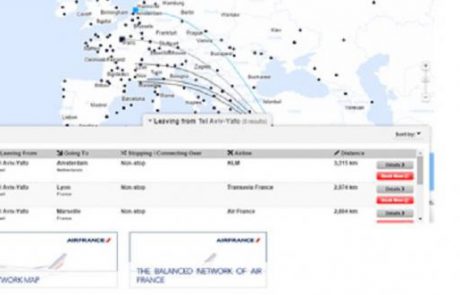 גלו את המפה האינטראקטיבית של אייר פראנס – KLM