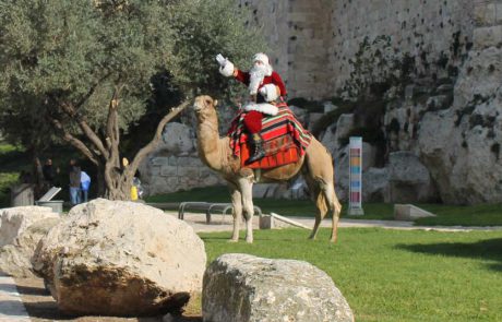 קישוטים ותאורת חג מרהיבה במקומות מרכזיים בעיר נצרת