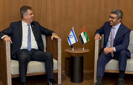 שר החוץ אלי כהן נפגש עם שר החוץ של איחוד האמירויות
