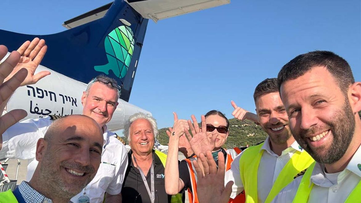 טיסת הבכורה של אייר חיפה נחתה ברודוס. צילום שי גורן, אייר חיפה טסים לרודוס מחיפה: טיסת הבכורה של אייר חיפה נחתה באי היווני