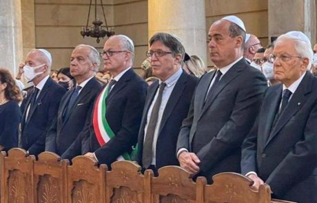 נשיא איטליה השתתף באירוע לציון 40 שנה לפיגוע בבית הכנסת ברומא