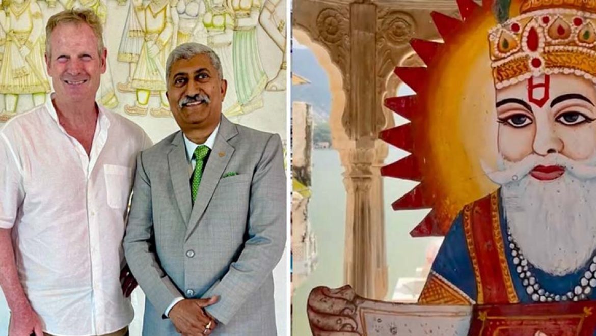 עם מנכ”ל ה - Pratap Mahal דבינדרה סינג ראטנוואט: ״כל מלון מסדרת SeleQtions מציע חוויה הייחודית רק לו,” הסביר. “היא נובעת מהמורשת, מהמיקום או מתפיסת השירות המקובלת באזורו״. צילום: מוטי ורסס מסע במדינת רג'סטאן בהודו – פושקאר המיסטית