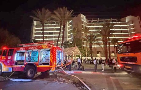 שריפה במלון "המלך שלמה" בטבריה – 8 נפגעים קל, כ-150 אורחים פונו
