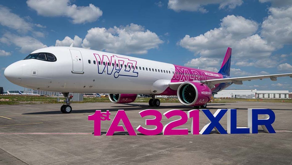 מטוס AirbusA321XLR של חברת וויזאייר. צילום WIZZ AIR Wizz Air משיקה עידן חדש של טיסות ארוכות טווח במטוס A321XLR