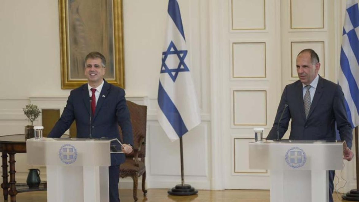 שר החוץ אלי כהן בביקור ביוון