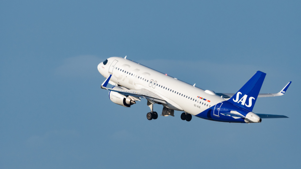 מטוס חברת SAS. צילום Depositphotos אייר פראנס-KLM משתלטת על SAS: מהפכה בשוק התעופה הסקנדינבי
